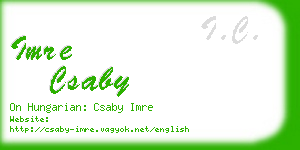 imre csaby business card